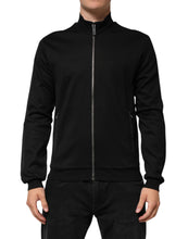 Dolce & Gabbana Black Cotton Logo Full Zip Men Bomber Jacket