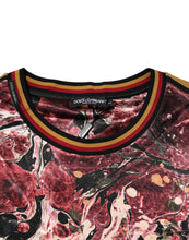 Dolce & Gabbana Multicolor Polyester Marble Print Oversize T-shirt