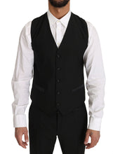 Black Wool Dress Waistcoat Gillet Vest Dolce & Gabbana