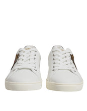 Dolce & Gabbana White Silver Sacred Heart Men Sneakers Shoes