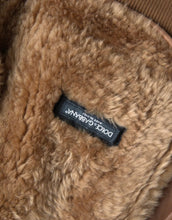 Dolce & Gabbana Brown Leather Fur Button Biker Coat Jacket