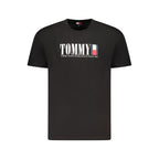 Tommy Hilfiger Black Cotton Men T-Shirt