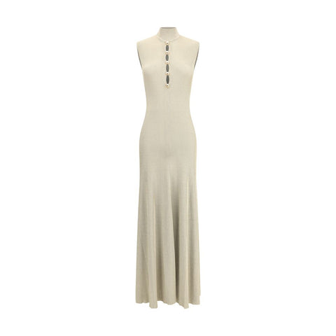 Self-Portrait Lurex knit long Dress