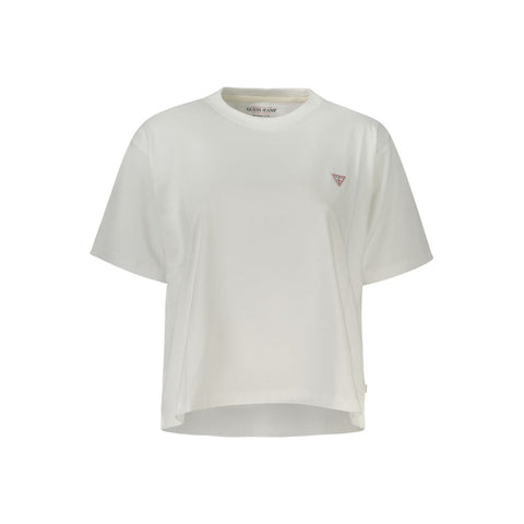 White Cotton Women T-Shirt Guess Jeans