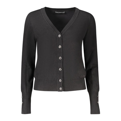 Black Viscose Women Cardigan Guess Jeans