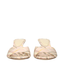 Burberry Pink Fabric Stiletto Heels Sandals