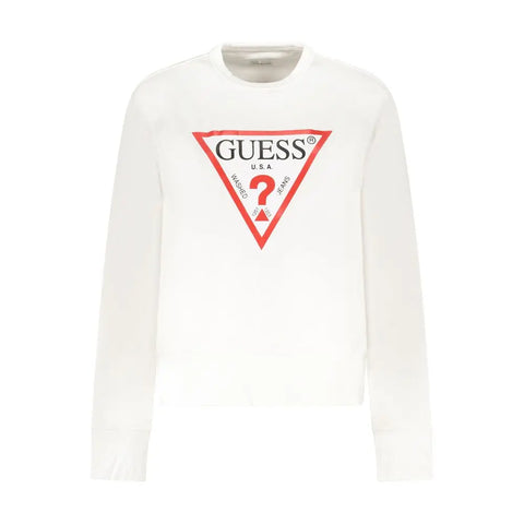 White Cotton Women Sweater Guess Jeans