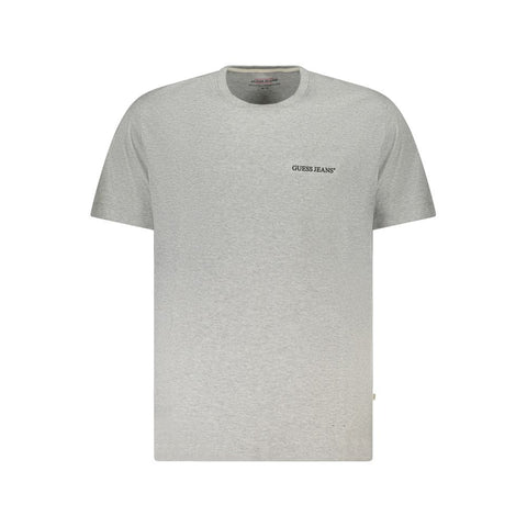 Gray Cotton Men T-Shirt Guess Jeans