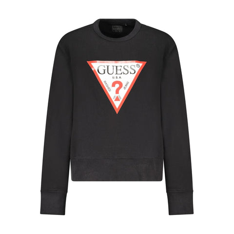 Black Cotton Women Sweater Guess Jeans