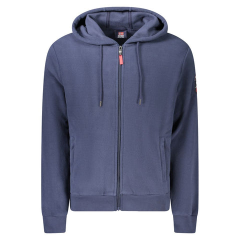Norway 1963 Blue Polyester Men's Hooded Sweater