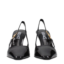 Versace Black Leather High Heel Pumps