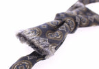 Dolce & Gabbana Blue Silk Baroque Fantasi Tied Bow Tie Papillon