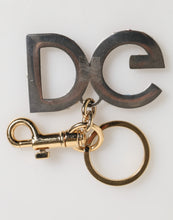 Dolce & Gabbana Multicolor Crystal DG Logo Gold Keychain Charm Keyring