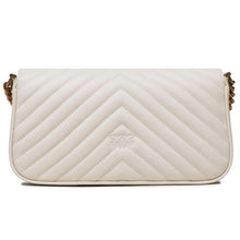 White Calfskin Women Crossbody Bag PINKO