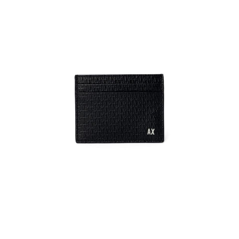 Black Leather Wallet Armani Exchange