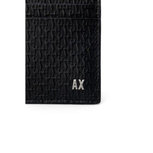 Black Leather Wallet Armani Exchange