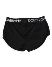 Dolce & Gabbana Black Nylon Logo Waistband Shorts Underwear