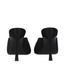 Amina Muaddi Black Satin Pumps