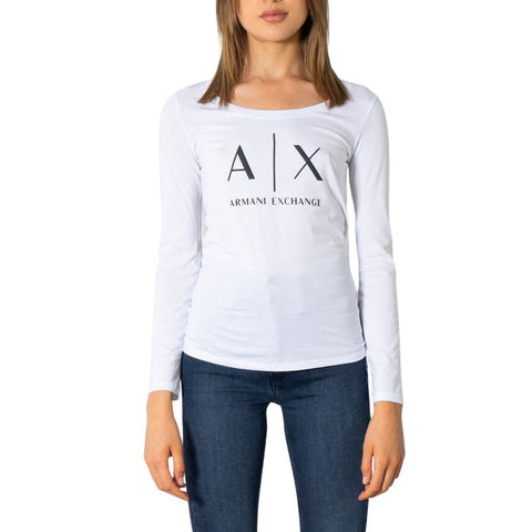 White Cotton Long Sleeve Armani Exchange