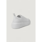 Armani Exchange White Leather Platform Sneakers