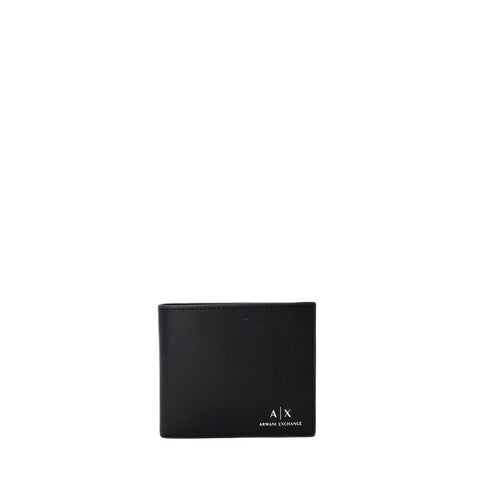 Black Leather Wallet Armani Exchange