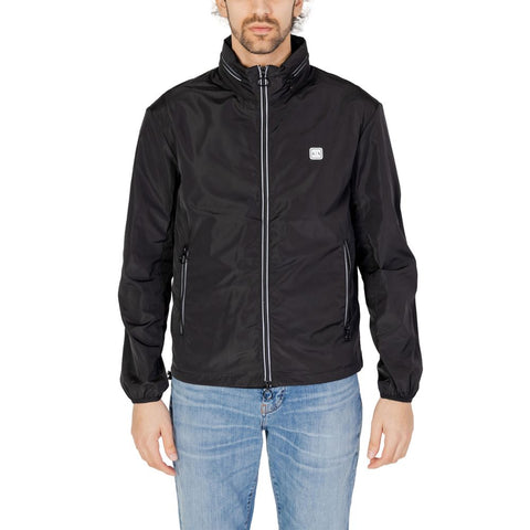 Black Polyester Jackets & Coat Armani Exchange