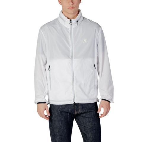 White Polyester Jackets & Coat Armani Exchange