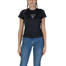 Black Cotton T-Shirt Guess Active