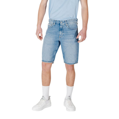 Blue Cotton Bermuda Calvin Klein Jeans