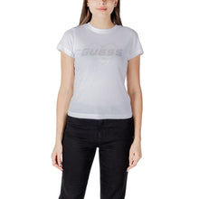 White Cotton T-Shirt Guess Active