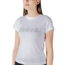 White Cotton T-Shirt Guess Active
