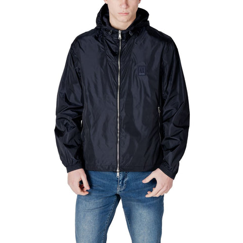 Blue Polyamide Jackets & Coat Armani Exchange
