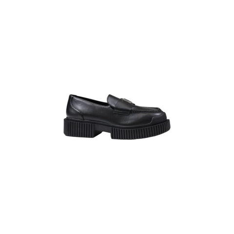 Black Leather Platform Armani Exchange