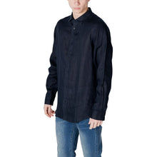 Blue Linen Shirt Armani Exchange