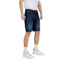 Blue Cotton Bermuda Armani Exchange