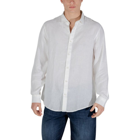 White Linen Shirt Armani Exchange