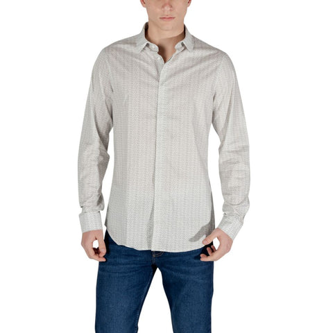 Cream Cotton Shirt Armani Exchange