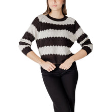 Jacqueline De Yong Black And White Marabou Sweater