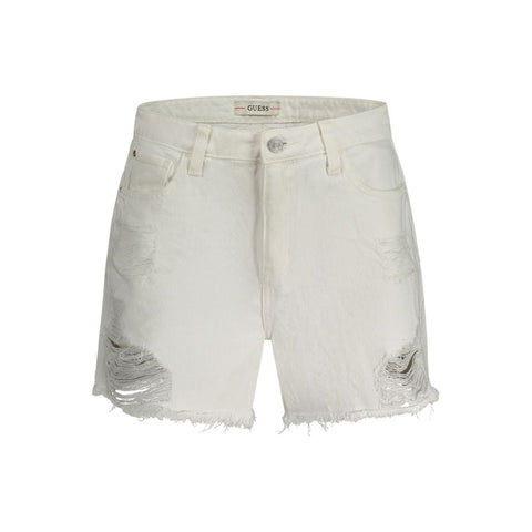 White Cotton Short Guess Jeans