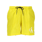 Calvin Klein Giallo Recycled Polyester Men's Swim Boxer
