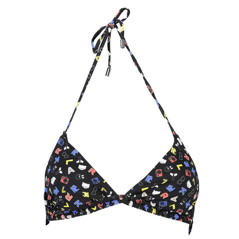Karl Lagerfeld Black Elastane Swimwear