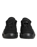 Dolce & Gabbana Black Lace Up Wave Low Top Men Sneaker Shoes