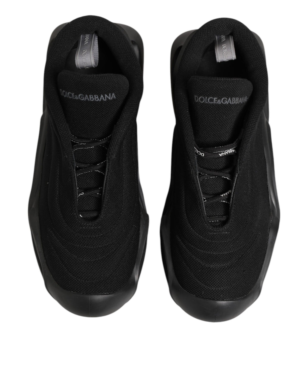 Dolce & Gabbana Black Lace Up Wave Low Top Men Sneaker Shoes