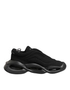 Dolce & Gabbana Black Lace Up Wave Low Top Men Sneaker Shoes