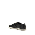 Dolce & Gabbana Black Calf Leather Bos Taurus Low Top Sneakers