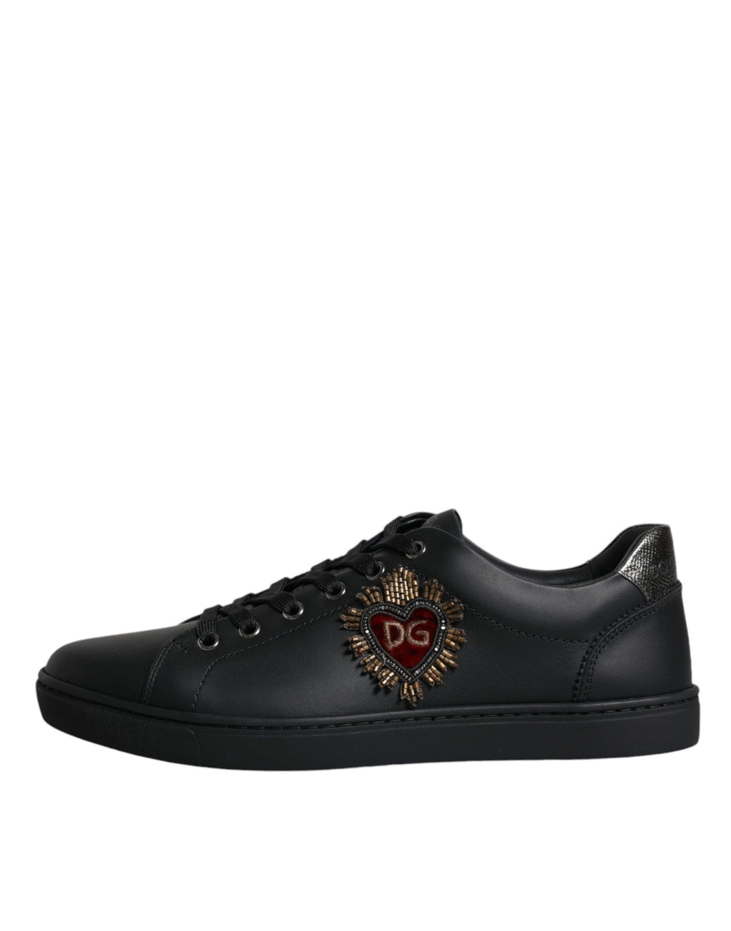 Black London Sacred Heart Men Sneakers Shoes Dolce & Gabbana