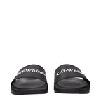 Off-White Black Cotton Slippers