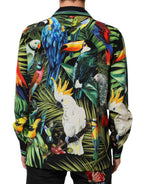 Dolce & Gabbana Multicolor Parrot Print Lounge Casual Shirt