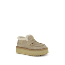 Prada Suede Loafers with shearling