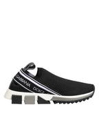 Dolce & Gabbana Black Slip On Sorrento Low Top Sneakers Shoes